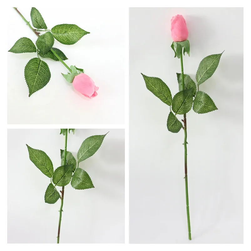 Flone Real Touch Artificial Rose Flowers Simulation Flower Latex Flower Branch Bouquet Wedding Home Party Table Decor Floral (18)