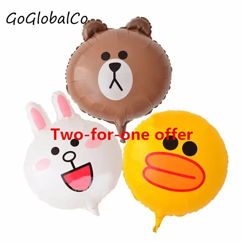 Karikatur 1 Adet Grup Ordek Balon Ayi Tavsan Ordek Balonlar