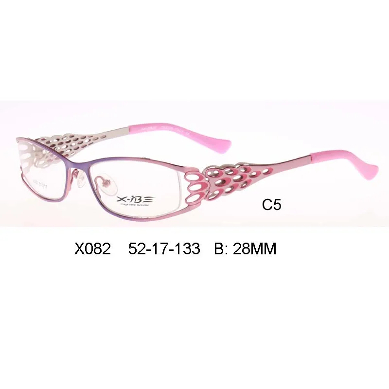 Модные розовые цвета синее перо павлина винтажные оптические очки по рецепту женские очки красивые очки для женщин quadros - Цвет оправы: X082-C5