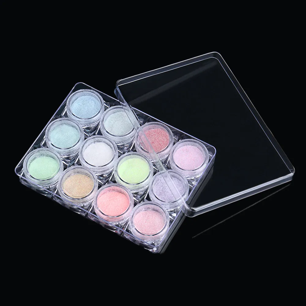 

12 Color/Set Icing Confectionery Color Powder Nail Art Decoration For Women Art Powder Dust Tip Manicure Shining Nail Glitter