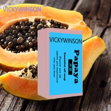 VICKYWINSON Natural Organic Herbal Green Papaya Soap Whitening Lightening Skin Handmade Soap 50g natural honey handmade soap propolis whitening soap crystal skin whitening handmade soap body whitening soap for private parts