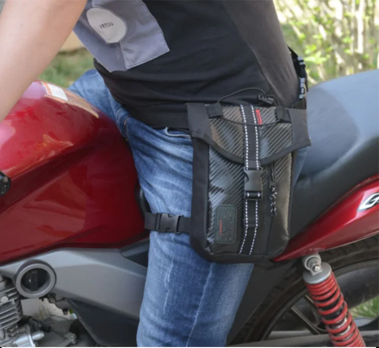 

Men's Motorcycle Waterproof Leg Bag Waist pack Mobile phone coin purse documents bag Riding bag