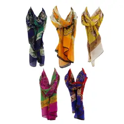 2017, Новая мода личности сабля цепи печать женщина шифоновый шарф женский Шарфы для женщин Дамы Voile Шарфы для женщин шифоновый шарф 5 цветов