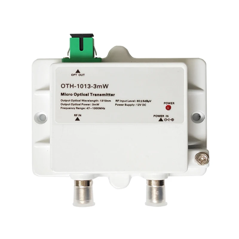 

CATV Micro Optical Transmitter OTH-1013-3mW FTTH 1310nm 1550nm single mode 12V DC Micro Optical Transmitter 1013 3mw