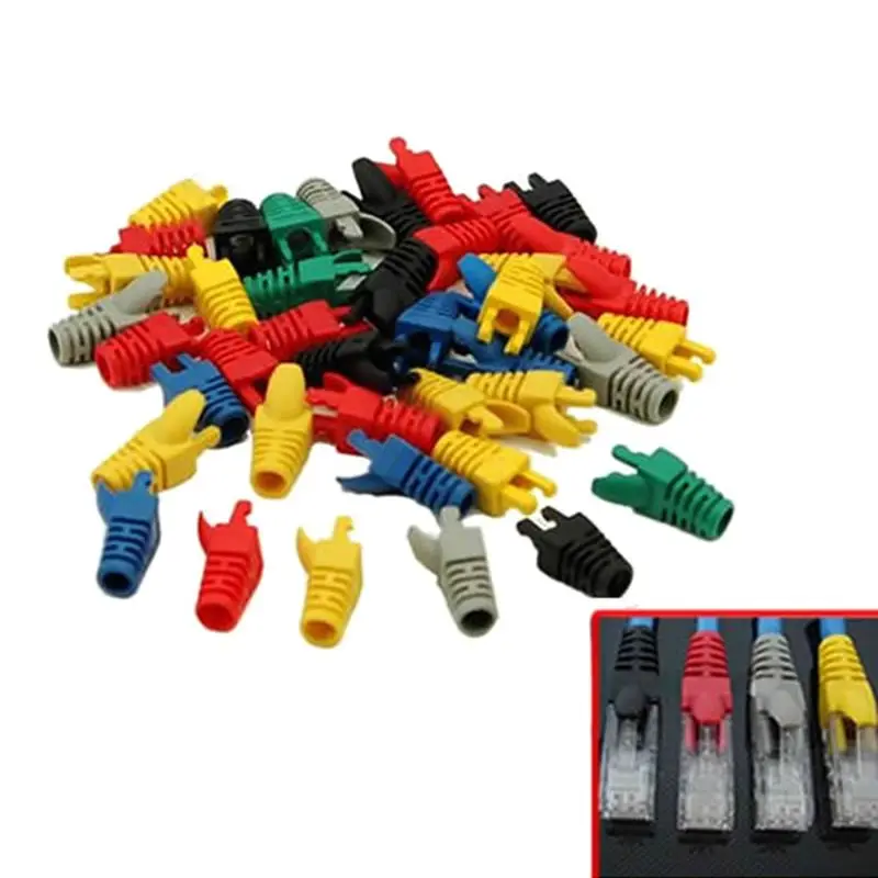 Сетевой RJ45 кабель концы разъем крышка сапоги Cat5 Cat6 безопасности Разъем куртка |