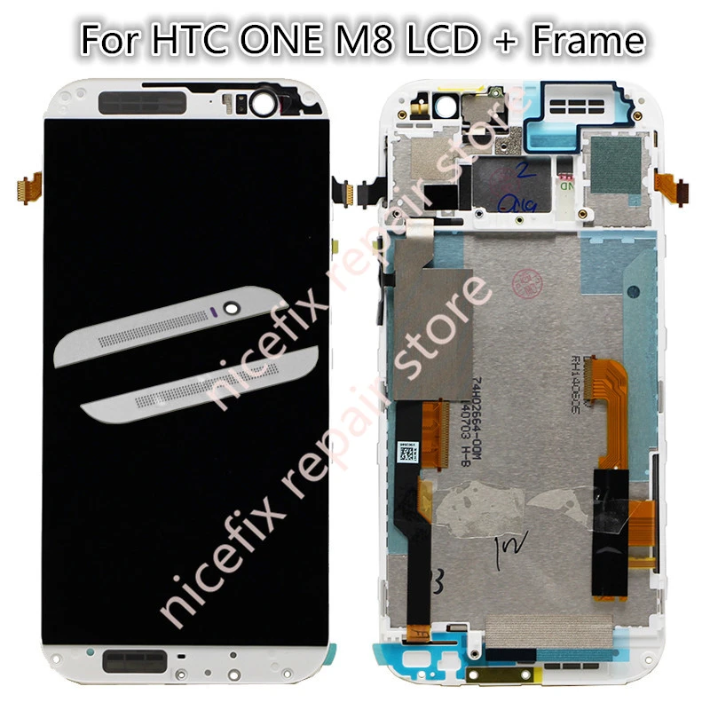 for htc one m8 lcd display touch screen frame digitizer assembly 1920x1080 phone replacement repair parts for htc m8 lcd