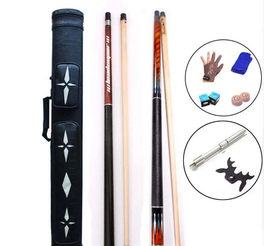 PREOAIDR 8K4 Billiard Cue Pool Cue with Extension 8 Pieces Wood