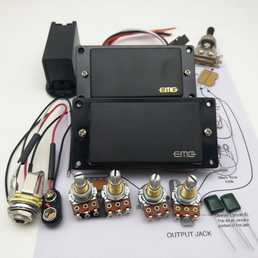 

Guitar Pickup Active pickups Humbucker Pickups Electric Guitar With 25K Potentiometer Accessories + Installation drawings