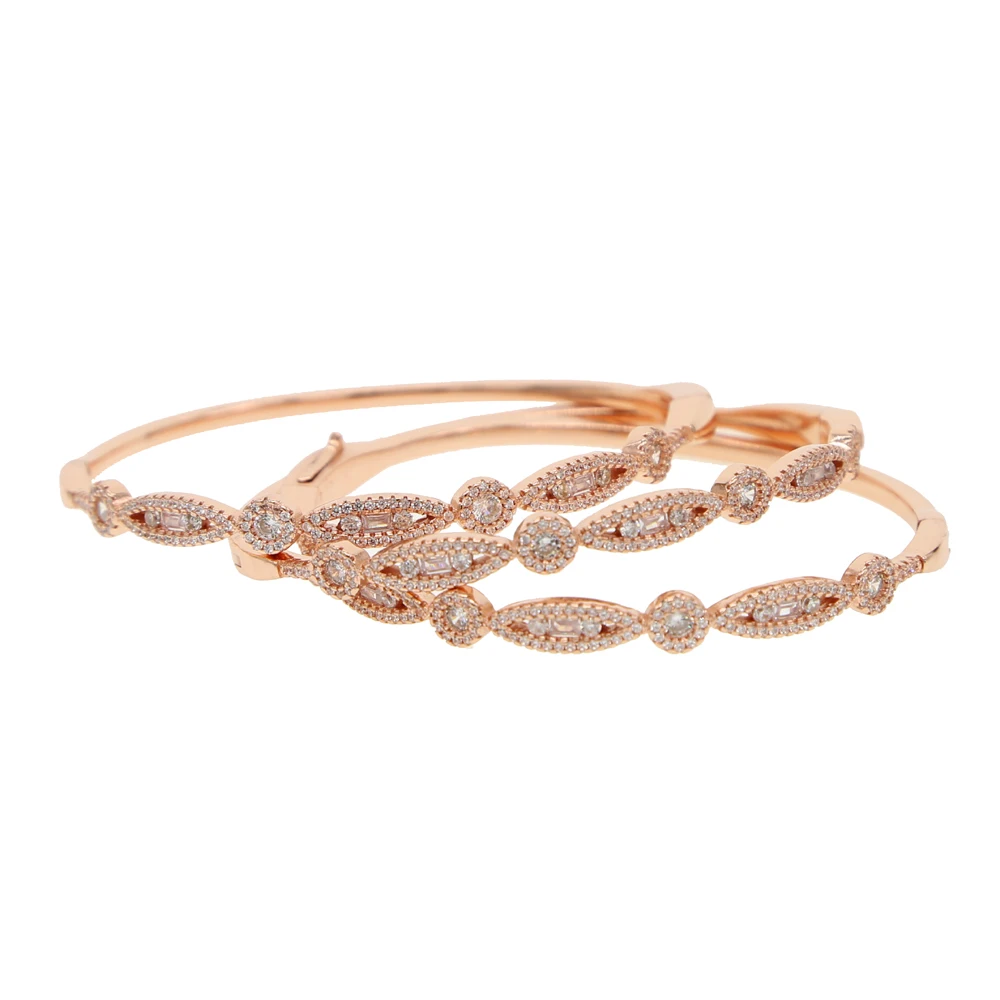 Внутренний 60 мм открытый жесткий браслет для женщин роскошный мягкий cz геометрический браслет элегантный свадебный подарок модные браслеты