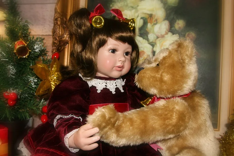 

Baby reborn dolls toys gift 24"60cm lifelike silicone reborn baby girl dolls princess toddler bonecas child xmas gift