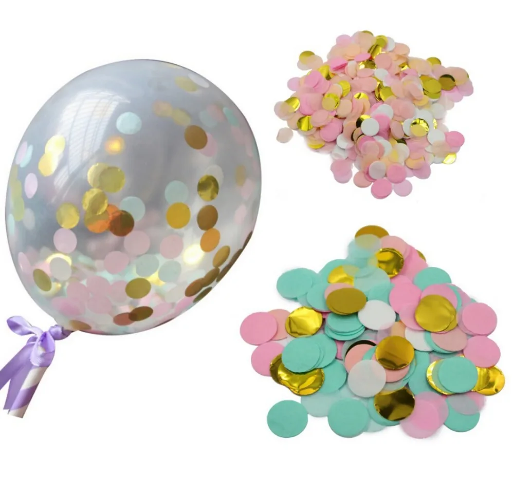 Confetti Balloons 5Inch, Party Balloons, Tissue Paper Confetti Party