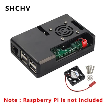 

For Raspberry Pi 3 ABS Case Black Clear Blue Red Plastic Box Shell Enclosure with Cooling Fan for Raspberry Pi 3 Model B 3B Plus