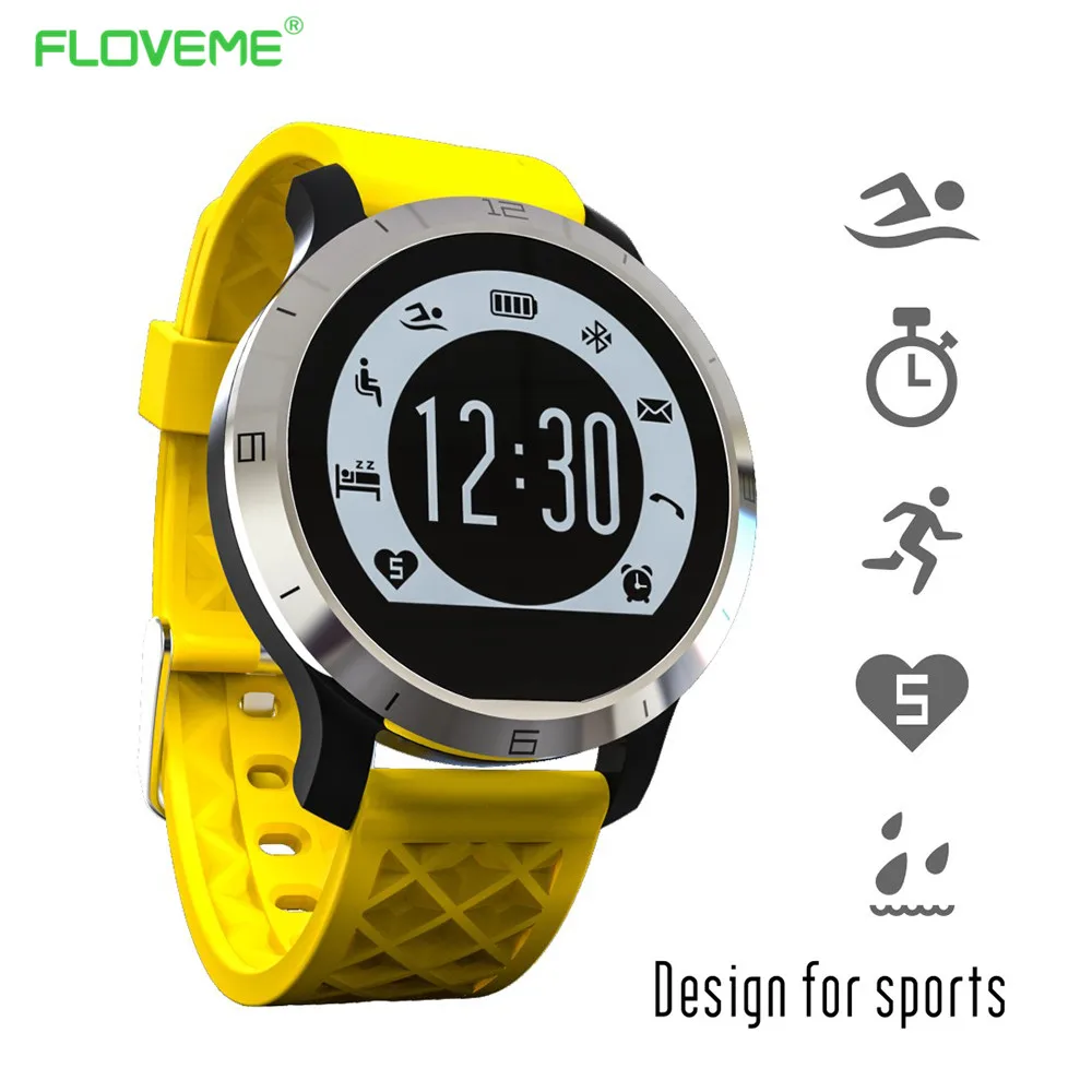 

FLOVEME Sport Smart Watch Silicone Band Wristwatch Fitness Tracker Waterproof Bracelet Watches Wearable Devices For Android iOS