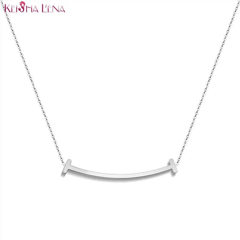 

keisha Lena Choker Gold-Color Hand Signature Customized smile Necklace Women Clothing Accessories Necklaces Pendants
