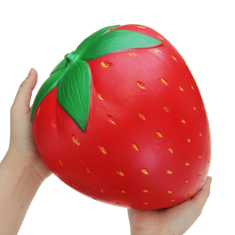 

Huge Strawberry jumbo Squishies Slow Rising Soft 25cm Big Fruit Squishy Kids Adult fun Squeeze toy Collection Gift Anti stress