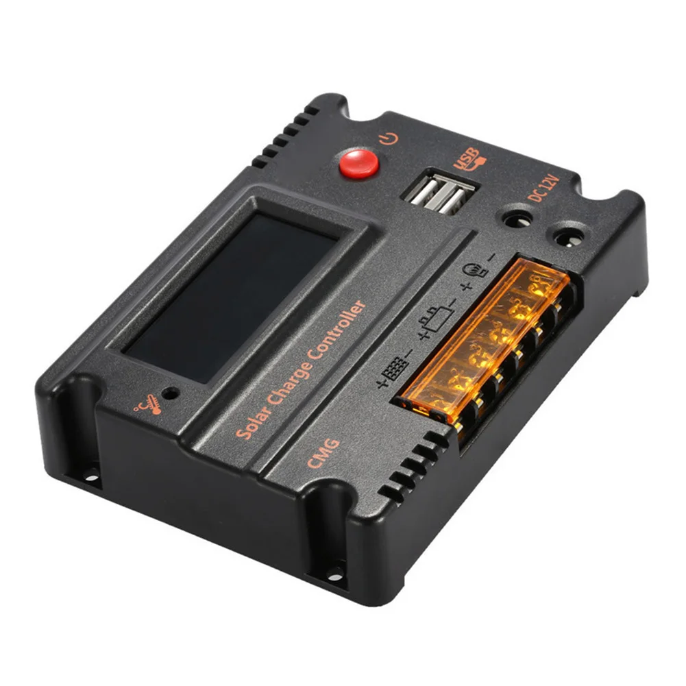 

12V20A Automatic Intelligent Tool Panel Auto Switch Battery Regulator LCD Display Solar Charge Controller Accurate Durable Black