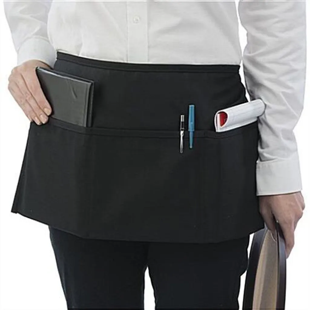 Waterproof Apron Kitchenware Grill Clean Cooking Baking Accessories Three Pockets Half Body Waiter DropshippingZ723 | Дом и сад