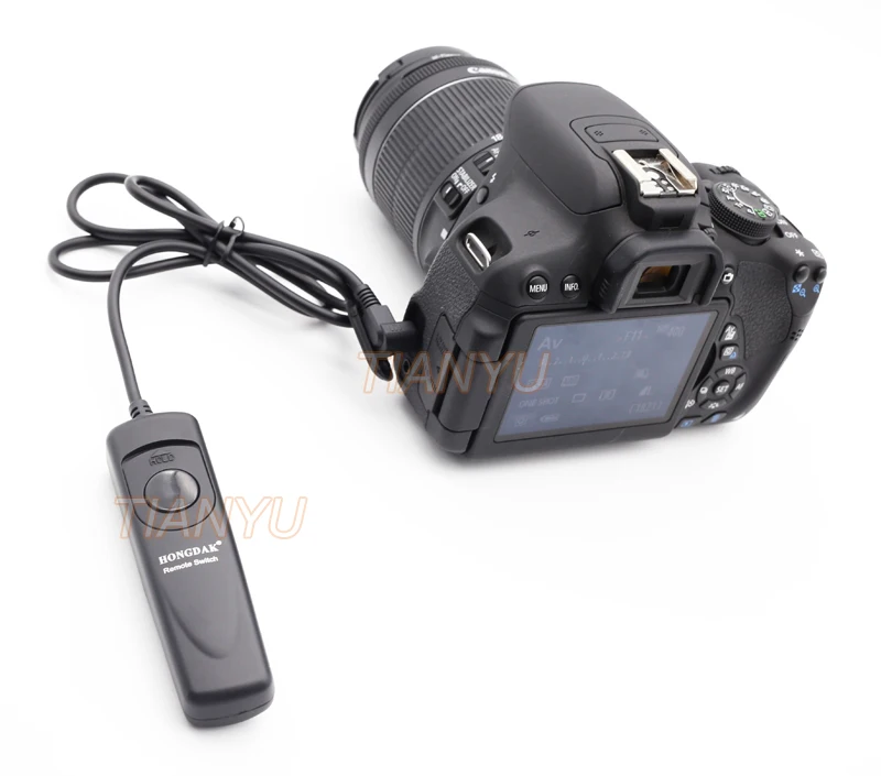 HONGDAK RS-60E3 пульт дистанционного управления спуском фотографического затвора шнур управления для Canon 500d 450d 700D 650D 550D 60D 600d G1X/G15/G12