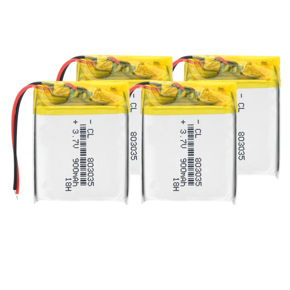 Полимерный литий-ионный аккумулятор Lipo cells 3,7 V 900mAh 803035 литий-ионный аккумулятор для часов MP3 MP4 игрушечный светодиодный светильник