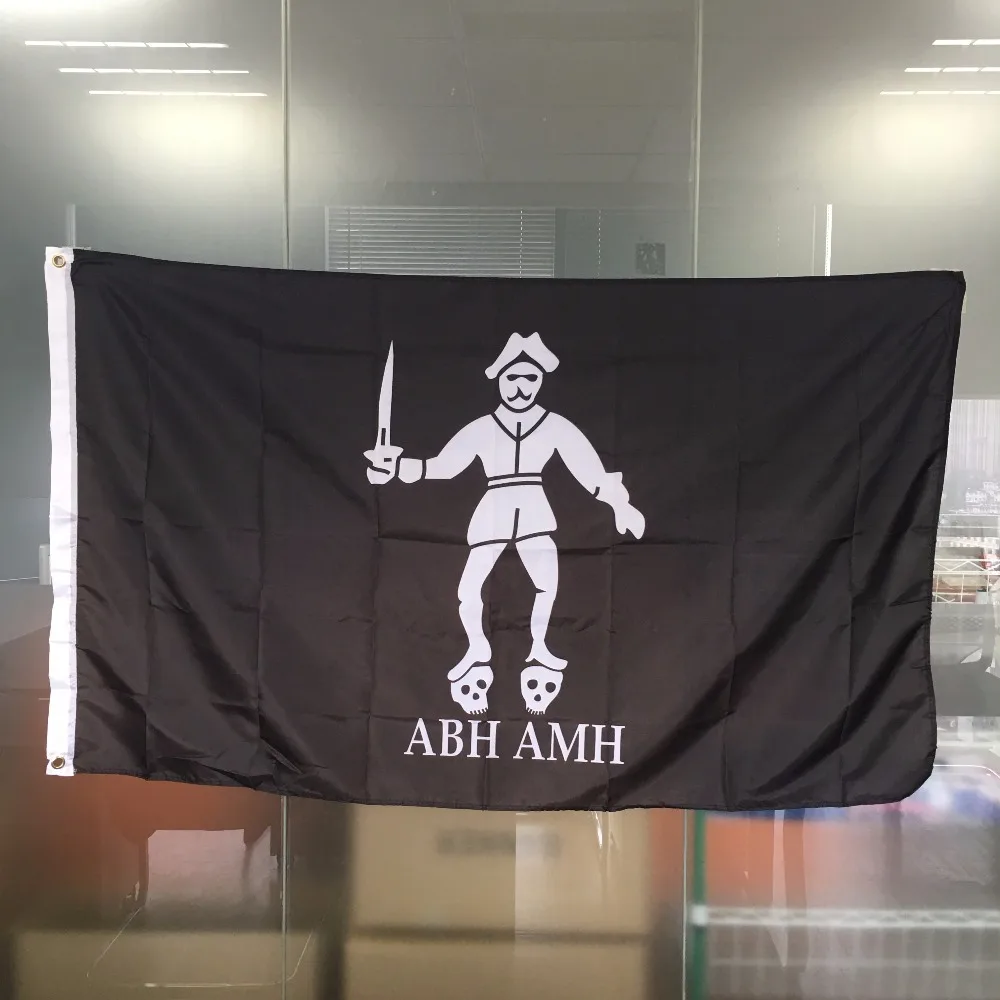 

Stoter 3x5 Ft Pirate ABH and AMH Robert Polyester Flag with Brass Grommets 150X90CM banner pirate flag