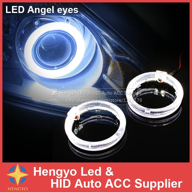 

90MM 110MM 115MM LED Ring Optical Guide Angel Eyes Head lamp Day Time Running Light DRL For BMW Benz Chevrolet Toyota Mazda
