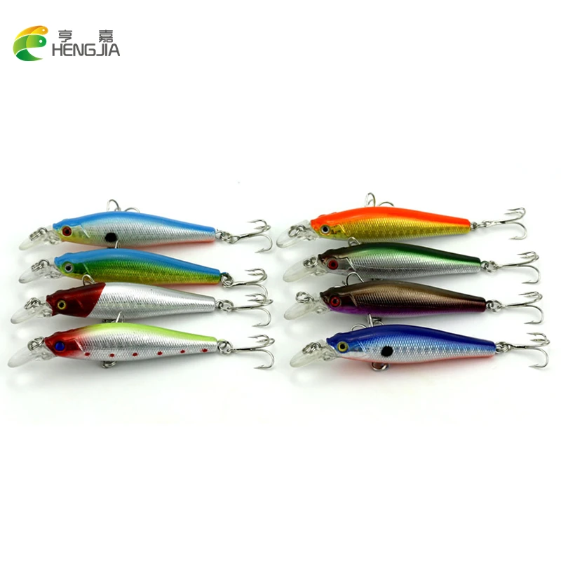 Iscas de Pesca Equipamento de Pesca Hot! Minnow Hard Bait 8.5 cm 8.9g 6 Gancho Dois Ganchos 5 Cores 50 Pcs Mi025 2020 85mm