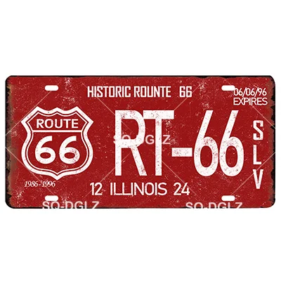 [SQ-DGLZ] Route 66 номерной знак Настенный декор мать дорога Олово знак США дорога металлическая картина "знак" таблички плакат