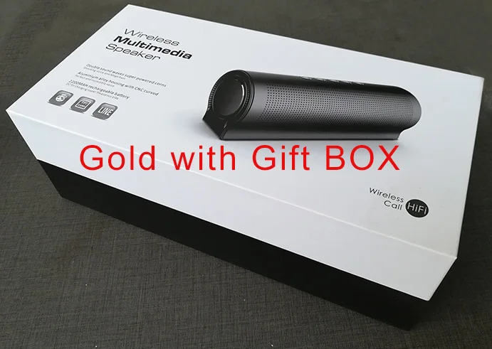 Gold with gifts box 20 Вт 3D стерео HIFI Bluetooth металлический динамик 5 шт. звуковые блоки супер бас портативный беспроводной компьютер автомобильный динамик-сабвуфер Mic - Цвет: Gold with gifts box