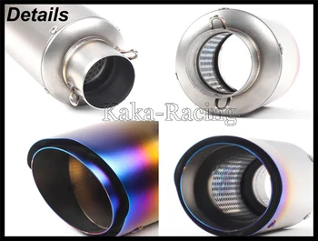 

ID: 51mm / 61mm Universal Motorcycle Laser AR Austin Racing Exhaust Muffler Pipe Escape Tail Tube For Yamaha Honda KTM slip-on