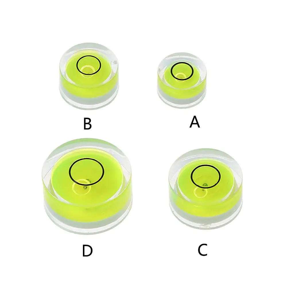 Acrylic 14mm x 8mm Green Colour mini spirit level bubble round Frame Bullseye