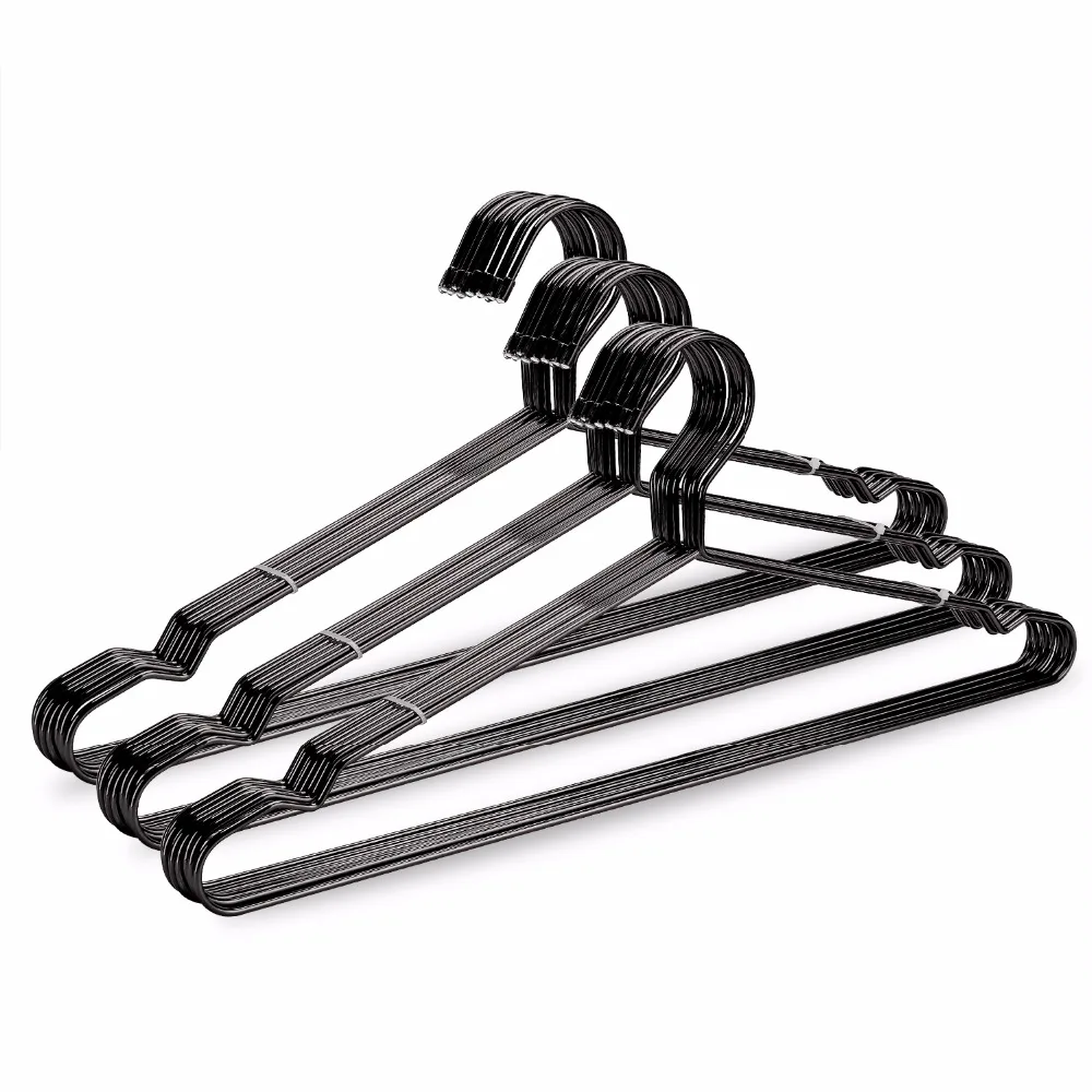 

Hangerlink Matt Black Clothes Shirts Hanger with Groove, Heavy Duty Strong Coats Hanger, Suit Hanger (30 pcs/Lot)