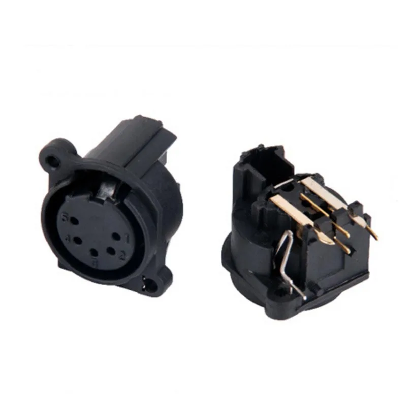 

50 шт. XLR Сделано в Китае Панель-крепление Женский 5 сосуд горизонтальной/монтируемый на печатную плату под A207