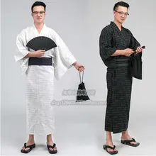 Осенние мужские пижамы, кимоно, халат, традиционное японское кимоно с Obi и сумкой, мужской хлопковый Халат, комплект одежды для сна 101102