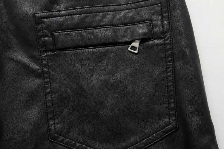 PU Leather Men's stylish Riding Jeans Biker slim pants 16