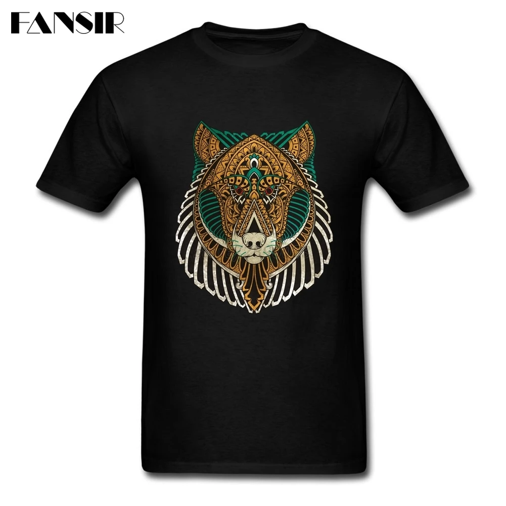 XS-3XL Greek Style Wolf Summer Tees Shirt Male Custom Cotton Short Sleeve Men T Group Clothes Tops | Мужская одежда