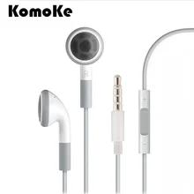 3,5 мм Наушники Пульт дистанционного управления+ наушники с микрофоном белый 1 м стерео гарнитура Handfree для Apple iPhone6 6S Plus 5S 5 SE