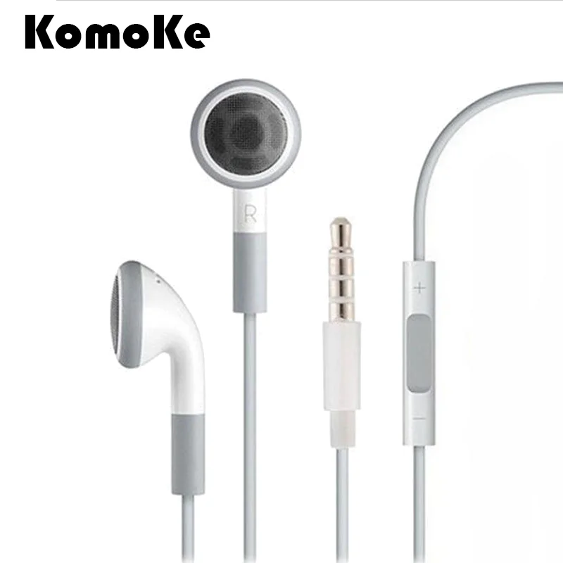 

Stereo Handfree Headphone Earbuds 3.5mm Jack Headset Earphone Volume Control & Mic for iPhone 6 6s 5 5S 4 4S 3GS iPod iPad 2 3