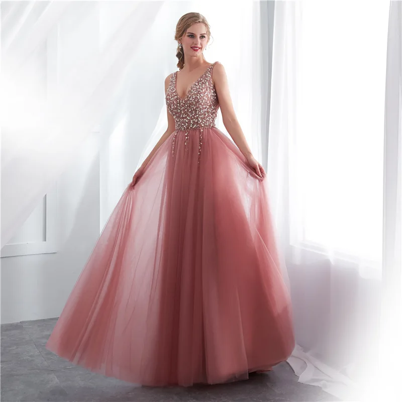 mauve prom dress
