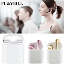 Fu&y Bill New I7 Bluetooth Earphone Twins Bluetooth V4.2 Stereo Headset Earphone for Iphone X/8/7plus/7/6s/6 Plus Galaxy S8Plus