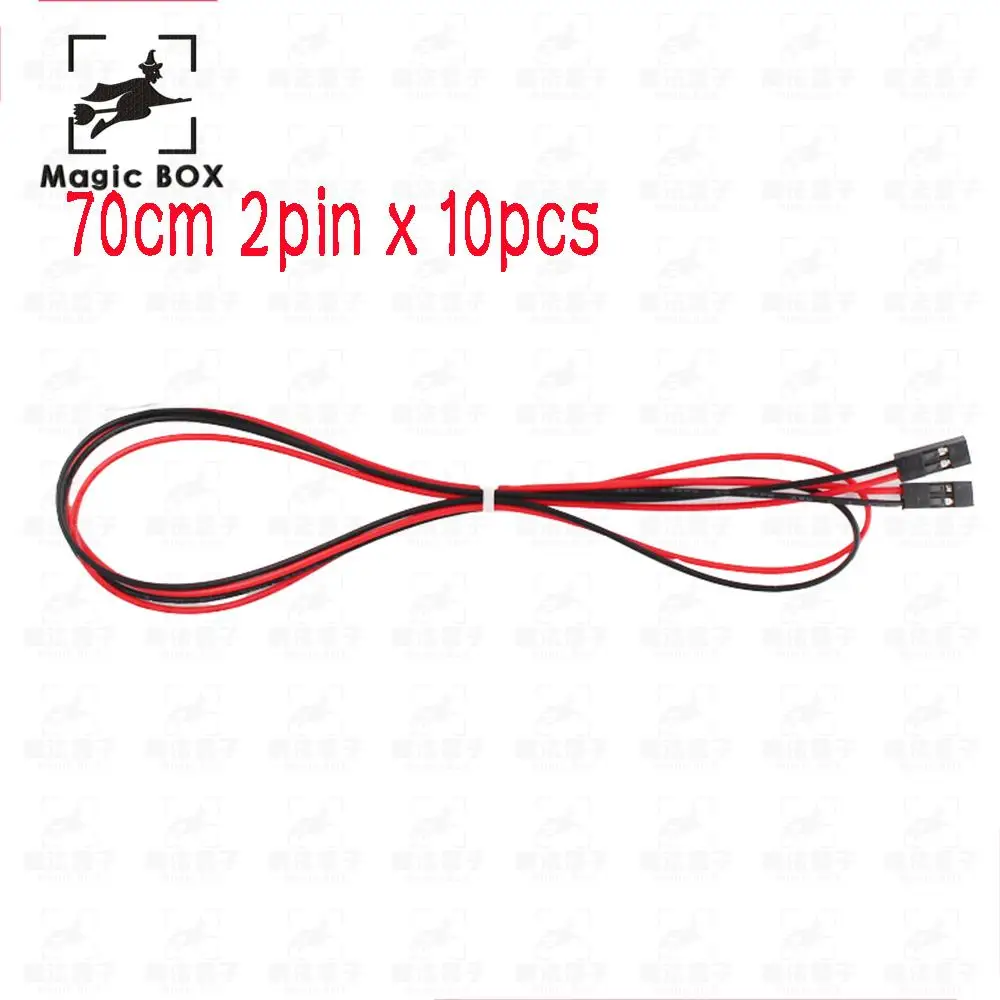 

10PCS/lot 70cm 2 Pin Female to Female Jumper Wire Dupont Cable for 3D Printer 2Pin Double-Head Terminal Line Part Dual Headed