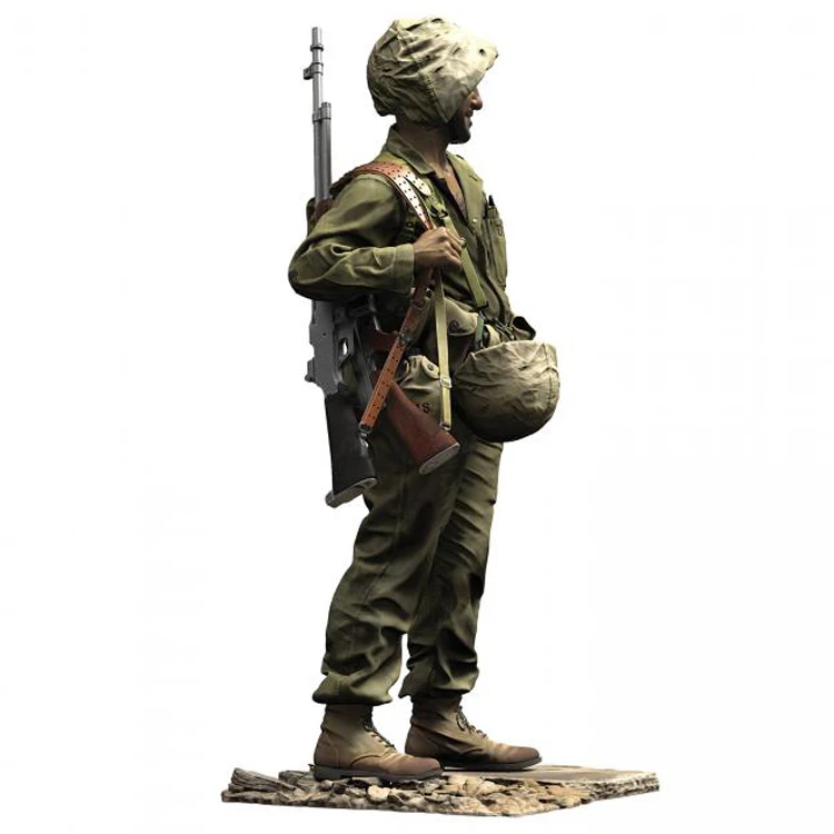 1/16 американский морской, 1945, смоляная модель солдата GK, военная тема Второй мировой войны, разобранный и Неокрашенный комплект