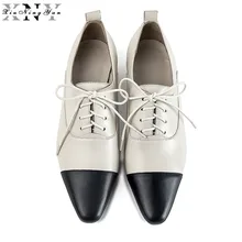 Xiuningyan/Роскошная Брендовая обувь; женская обувь на плоской подошве; женские лоферы из натуральной кожи; мягкая удобная обувь на плоской подошве; женские туфли-оксфорды; большие размеры 34-43