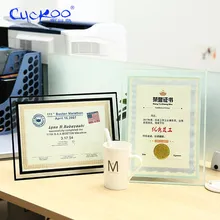 CUCKOO фоторамка может поставить A4 бумагу или фото кристалл стекло повесить на стену/положить на стол Вертикальная/горизонтальная Рамка для документов