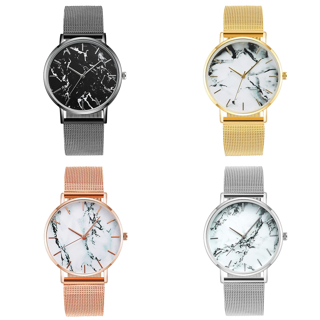 Vansvar брендовые модные часы из розового золота с сетчатым ремешком креативные мраморные наручные часы повседневные женские кварцевые часы подарок часы Relogio Feminino