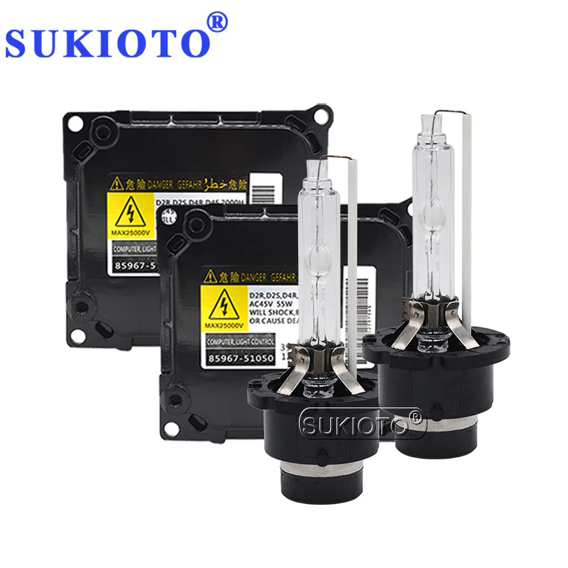 SUKIOTO 35W 55W D2S HID Xenon Kit D4S 4300K 5000K 6000K Xenon Bulb D2S D2R HID Ballast 85967-51050 For Toyota Lexus Headlight (5)