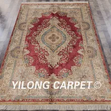Yilong 5,5 'x8' ручной работы Шелковый персидский ковер гостиная восточные ковры(ZQG068A5.5x8