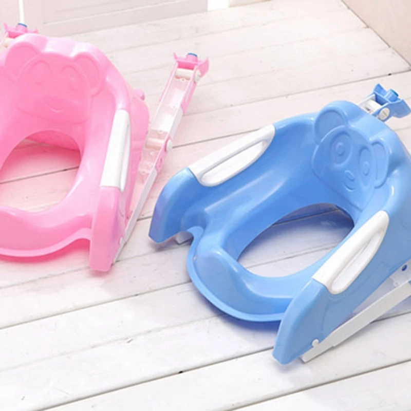 Baby Potty Training Seat Children'S Potty Baby Toilet Seat with Adjustable Ladder Infant Toilet Training Folding Seat