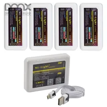 Mokungit 2.4 Г Milight Wi-Fi LED Контроллер и 4 Шт. RGBW RGB Одного цвет WW/CW CCT Диммер Приемник & Держатель Комплект Для Модуля Газа