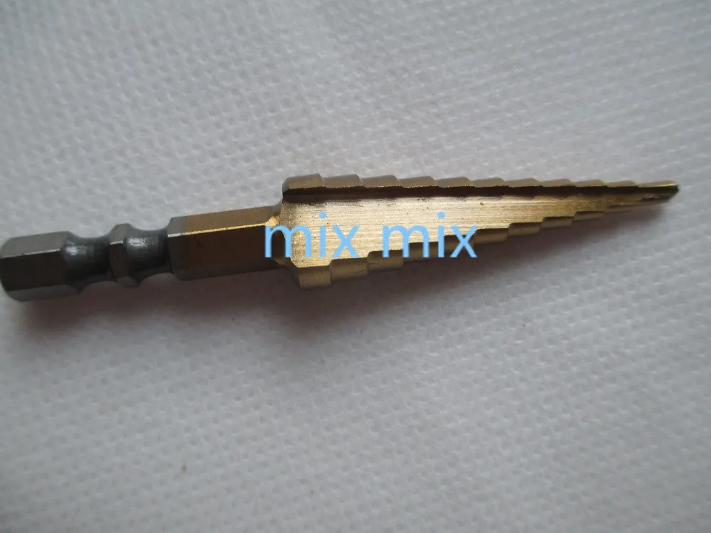 Fixmee Титан покрытием шаг Бурильные долото 1/4 "Шестигранным хвостовиком 3-13 мм режущего инструмента Развёртки