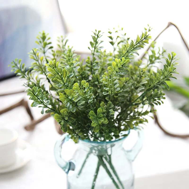 High Quality Artificial Plants Flocking Milan Grass Eucalyptus DIY Home